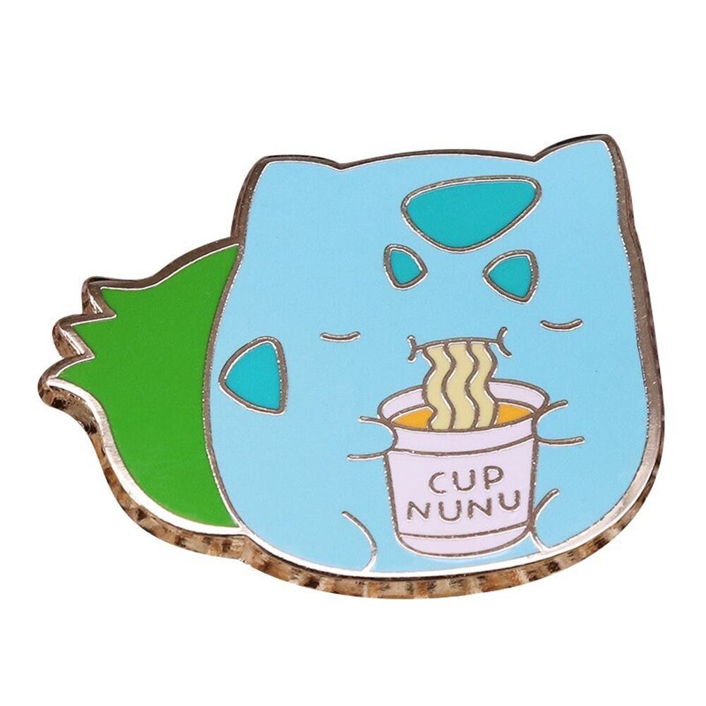 Pokemon Pikachu Bulbasaur Eating Ramen Enamel Pins - 310